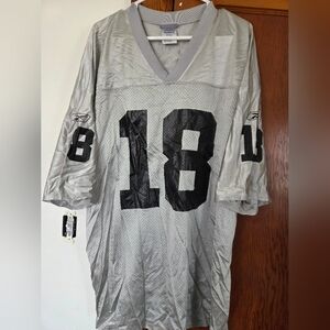 Oakland Raiders Randy Moss Reebok Jersey Silver Men's 2XL